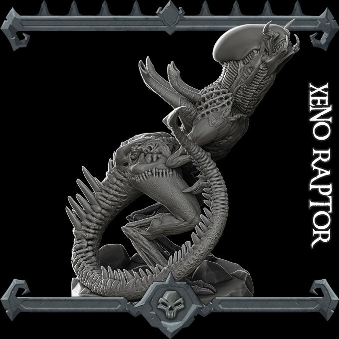 Acidmaw, the Hunter from Beyond | XenoRaptor | Alien Miniature for Tabletop games like D&D and War Gaming