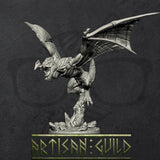 Skyterror | Rift Drake Goldmaw Lizard Mount miniature miniature for Tabletop games like D&D and War Gaming