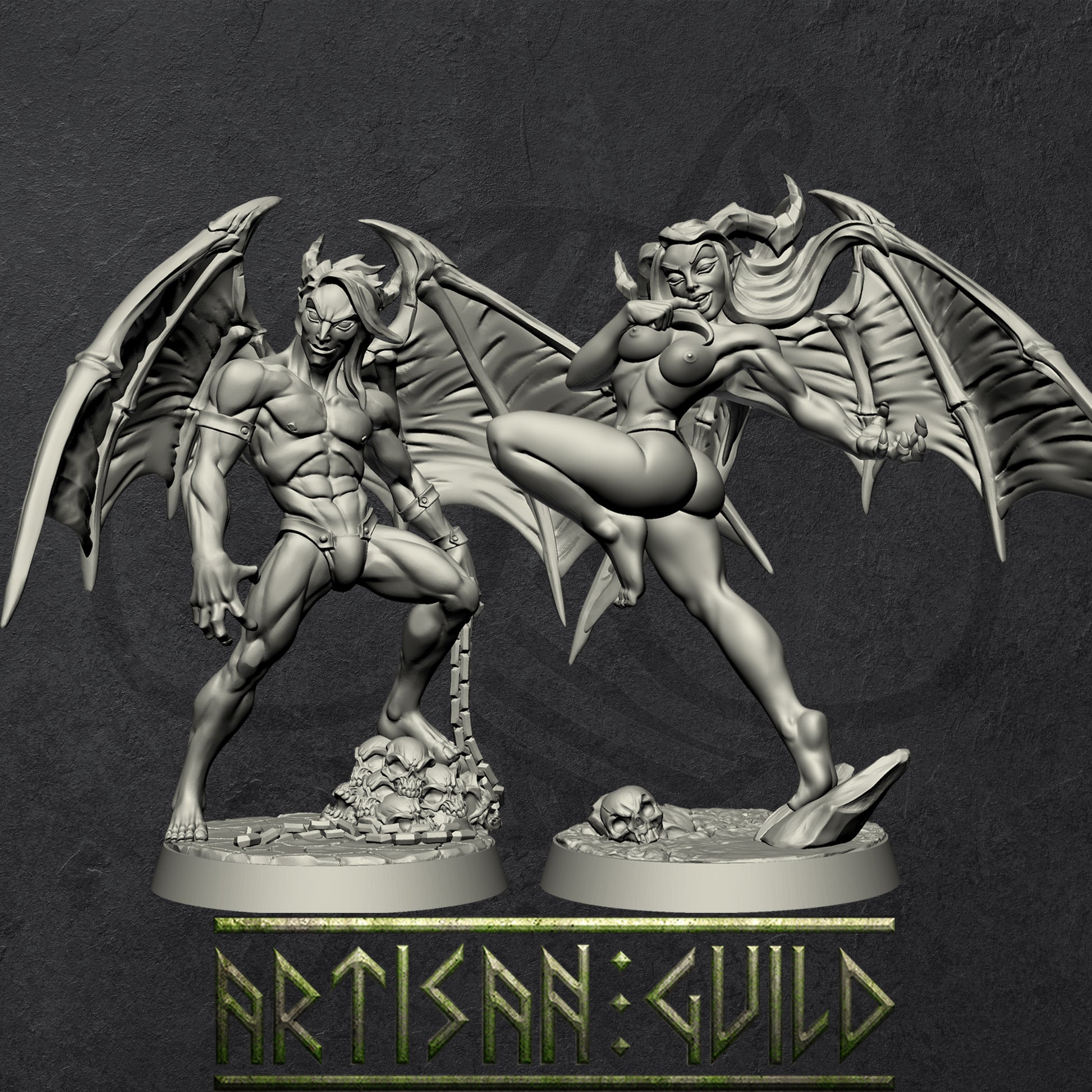 Abyss Demons Set | Devil | Modular Fiends miniature for Tabletop games like D&D and War Gaming