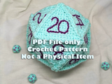 D20 (20 sided die) Digital Crochet Pattern ONLY |Amigurumi Crochet Pattern | Dungeons and Dragons Gift | Gift for Nerds