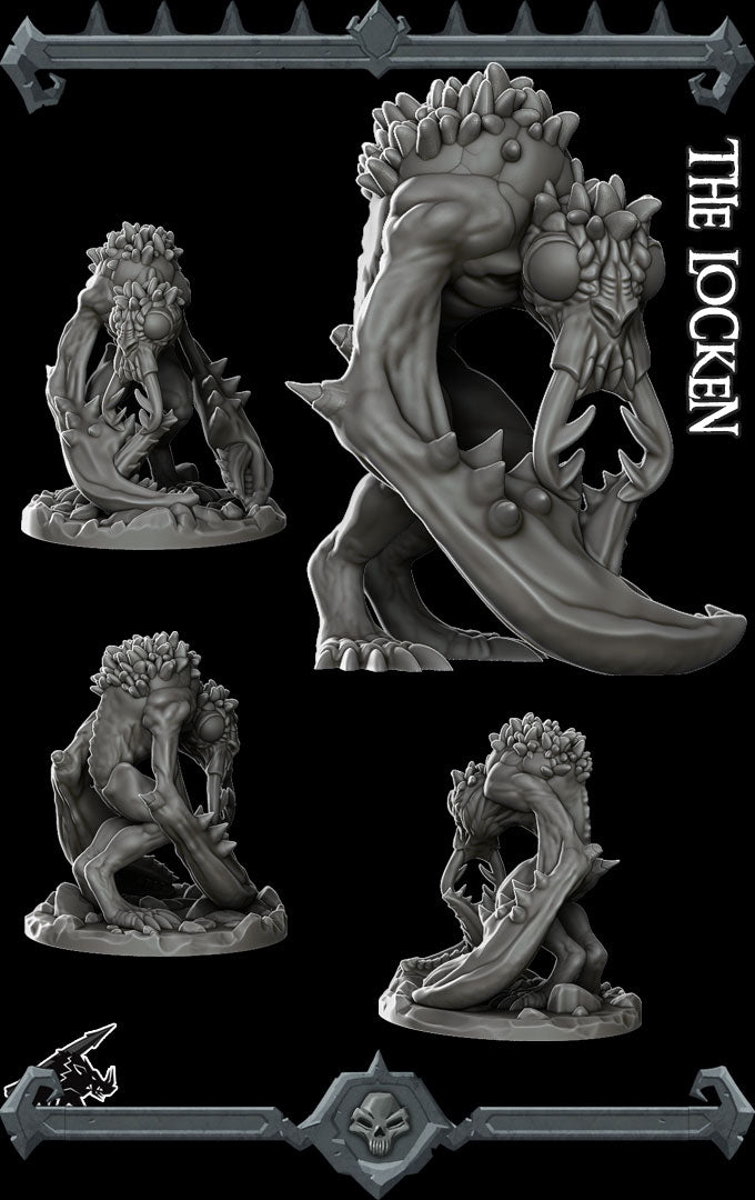 Shadefang | Meenlock | Locken Miniature for Tabletop games like D&D and War Gaming