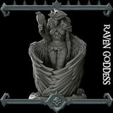 Raven Queen, the Fate Weaver | Raven Goddess Miniature for Tabletop games like D&D and War Gaming