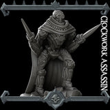 Rax Cogwhisper | Battlebuilt Rogue | Clockwork Assassin | Miniature for Tabletop games like D&D and War Gaming