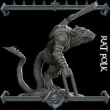 Squeeksnarl, the Filth Fang | Wererat | Rat Folk Miniature for Tabletop games like D&D and War Gaming