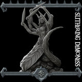 Slithersteel, the Six-Armed Serpent | Marilith | Slithering Demoness Miniature for Tabletop games like D&D and War Gaming