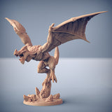 Skyterror | Rift Drake Goldmaw Lizard Mount miniature miniature for Tabletop games like D&D and War Gaming